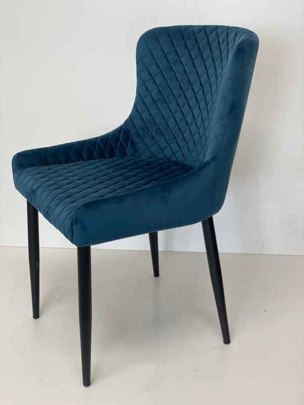 Monty Midnight Blue Velvet Dining Chairs Home Outlets